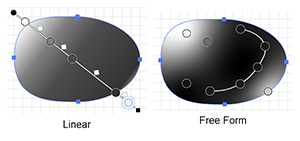 Free Form vs Linear Gradient