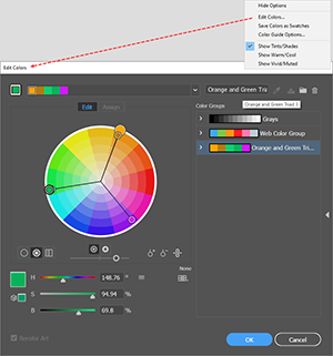 Illustration of How to Edit a Color Rule with the Color Wheel