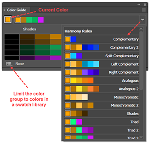 Illustration of How to Pick Color Harmony Rules