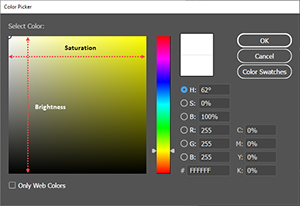 Illustration of How the Color Picker Specifies 3 Color Dimensions