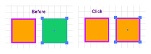 Illustration of how to use the The Select the Destination and Click the Source Method of Copying Attributes