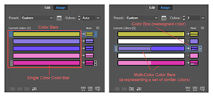 Illustration of Color Bars and Color Reduction