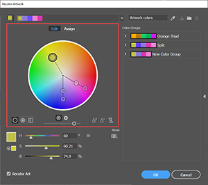 Illustration of Edit Panel Color Wheel