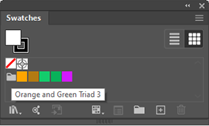 Screen shot of Creating a Color Group to add to the User Defined Library