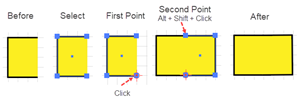 Illustration of How to use the Reflection with Copy to Draw a Bilaterally Symmetrical Figure