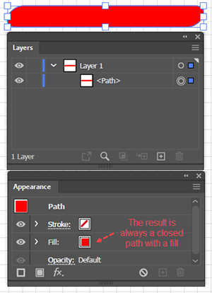 Illustration of How The Blob Brush Paints a Shape