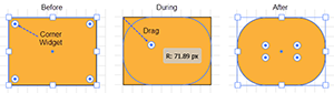 Illustration of How to Change Curvature of All Corners