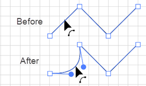 Bending a path with the Anchor Point Tool