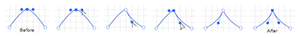 Convert a Smooth Point into a change-direction point via the Anchor Point tool.