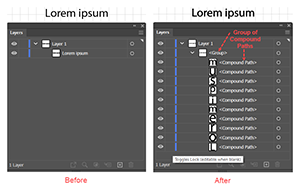 Illustration of How to Convert Text to a Group of Paths